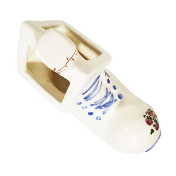 Vintage Shoe Planter Hand Painted Old Woman in a Shoe Nursery Rhyme Theme - Picture 11 of 15